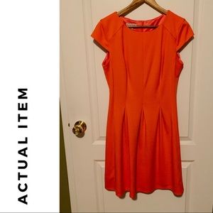 Dressbarn Fit and Flare Dress - Orange, Sz 16